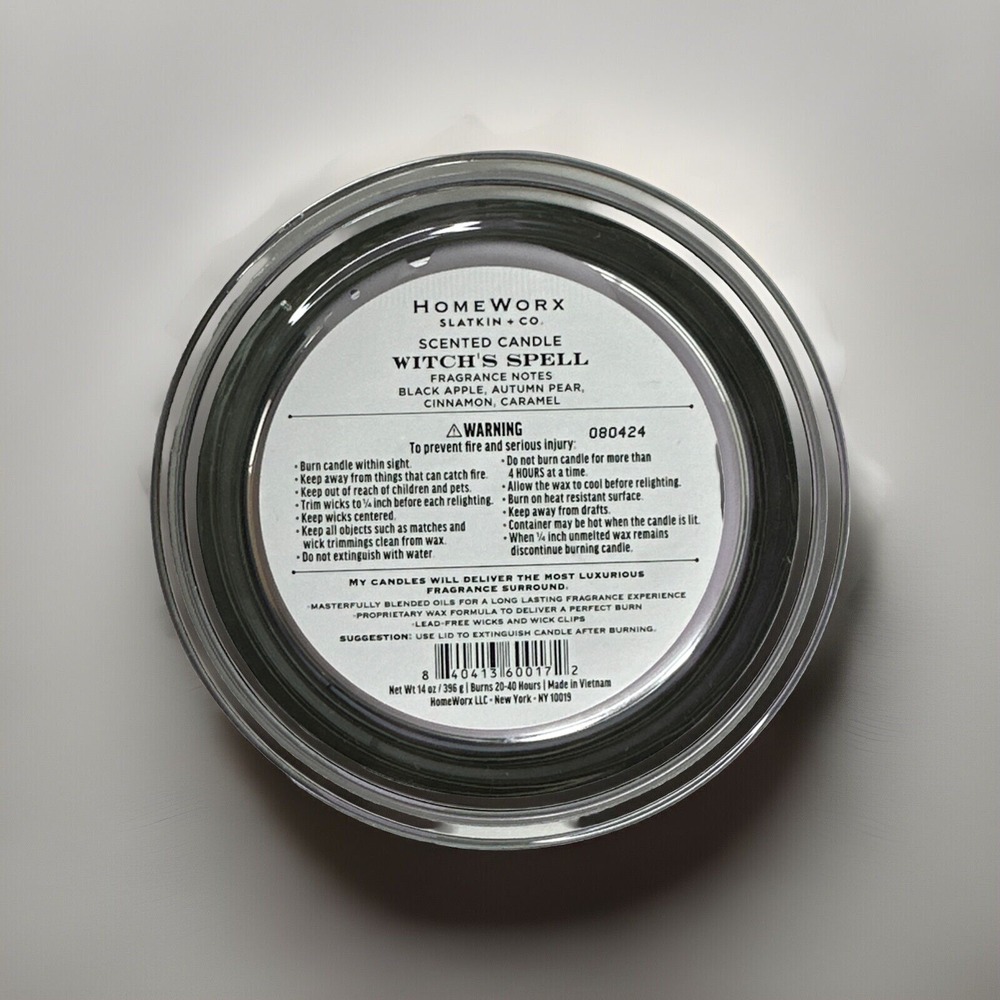 HomeWorx By Slotkin & Co Witch's Spell Scented 14 Oz (3) Wick Candle - Picture 5 of 6